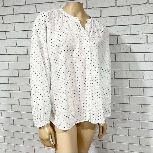 J.Crew Women’s Cotton-voile button-front top in sweet spots - Picture 10 of 11